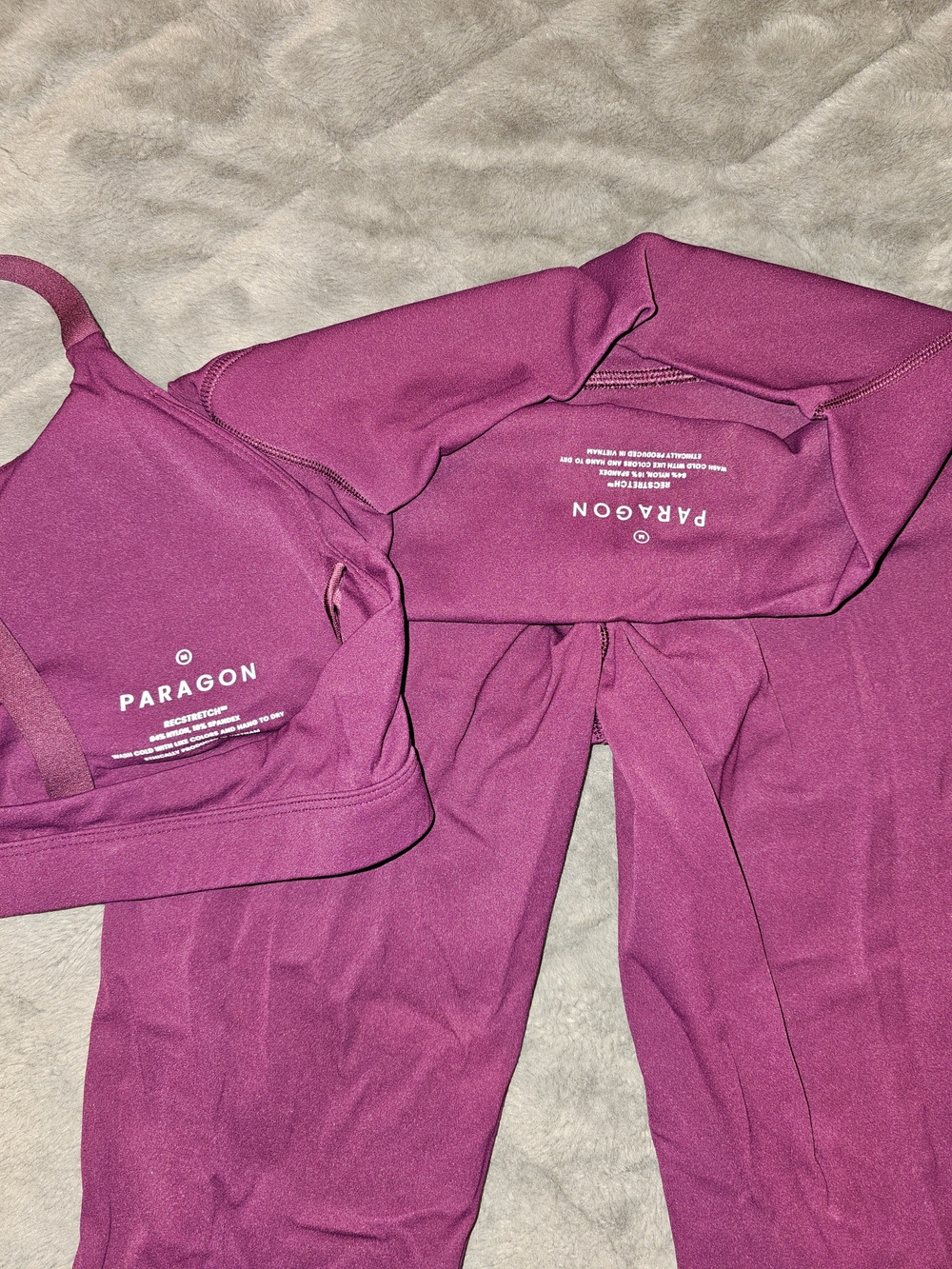 EUC Paragon Women's High-Waist Legging & Sports Bra Set — Plum/Purple - Picture 3 of 5